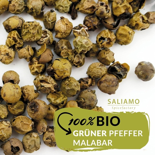 250g BIO Malabar Grüner Pfeffer ganze Körner