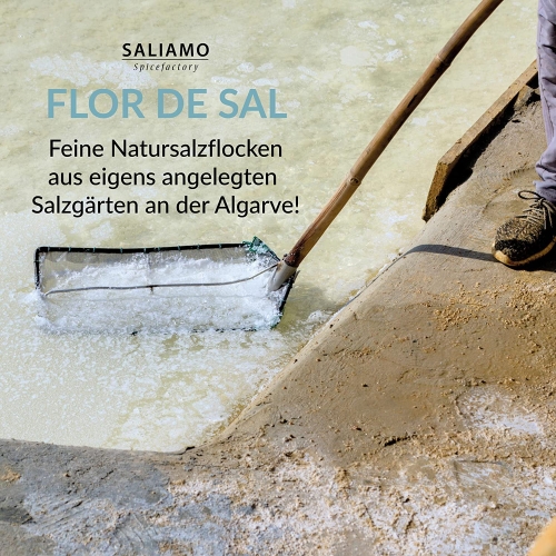 150g Flor de Sal (Algarve, Portugal), portugiesisches Finish-Salz