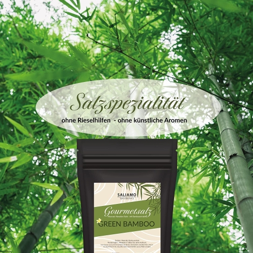150g Hawaiisalz Grün, Meersalz veredelt mit Bambusblätterextrakt, Green Bamboo
