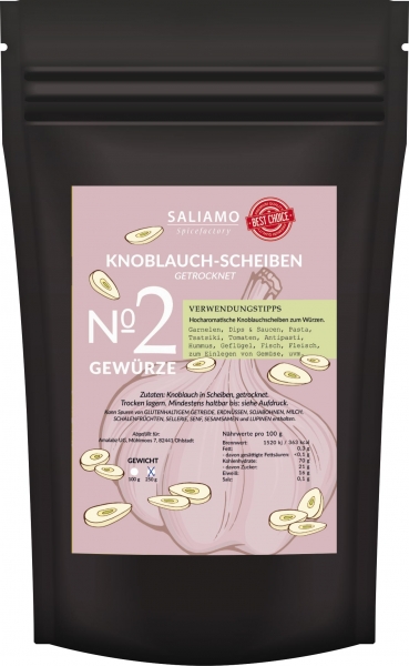 250g Knoblauch Scheiben getrocknet