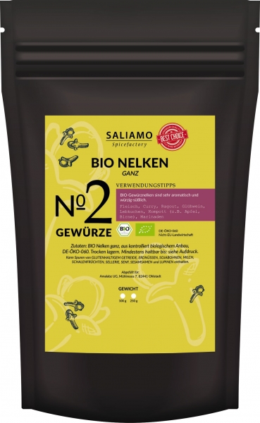 100g BIO Nelken ganz, ganze Nelken Gewürznelken