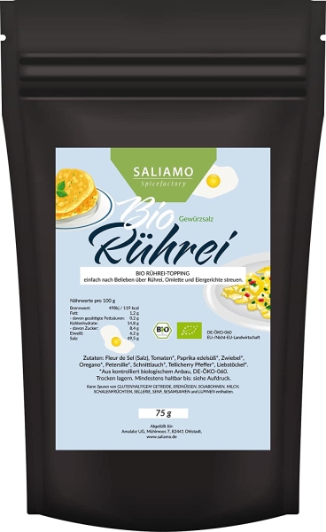 75g BIO Gewürzzubereitung für Rührei, BIO Topping für vegetarische, vegane und klassische Rührei