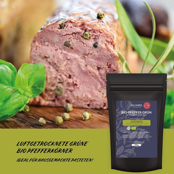 250g BIO Malabar Grüner Pfeffer ganze Körner