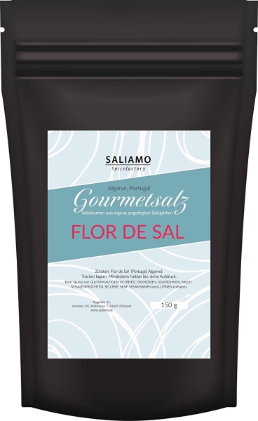 150g Flor de Sal (Algarve, Portugal), portugiesisches Finish-Salz