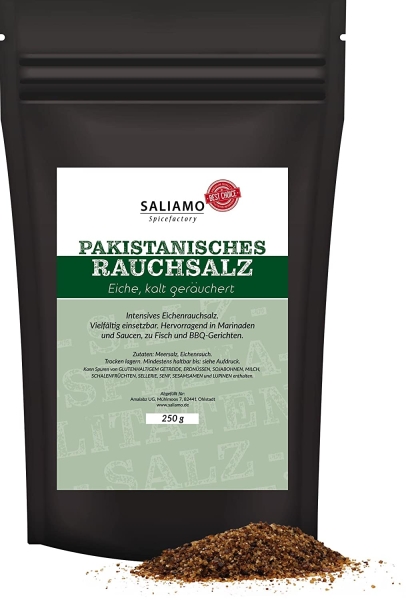 250g Pakistanisches Rauchsalz, intensives Eichenrauch Salz 250g Pakistanisches Rauchsalz, intensives Eichenrauch Salz