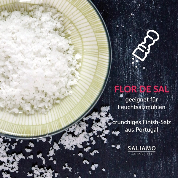 150g Flor de Sal (Algarve, Portugal), portugiesisches Finish-Salz