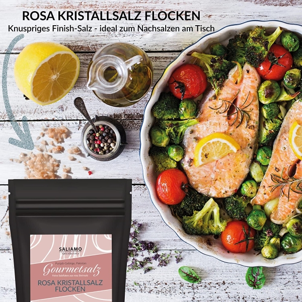 150g Rosa Kristallsalz Flocken Pakistan aus Salt Range Pakistan 150g Rosa Kristallsalz Flocken Pakistan aus Salt Range Pakistan
