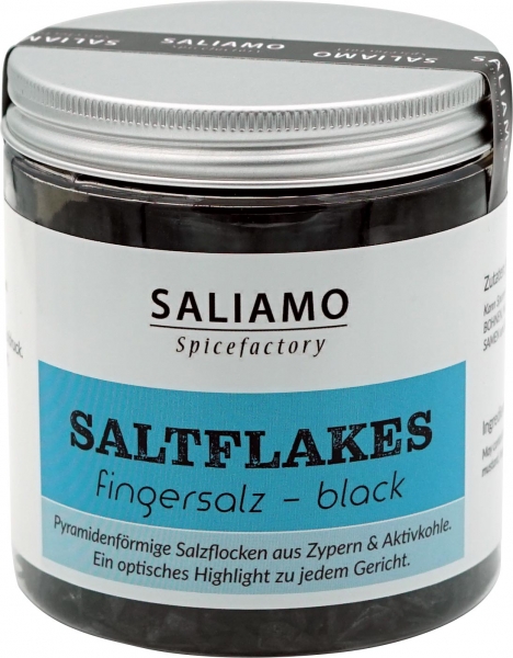 125g Fingersalz Salt Flakes Black, Meersalz Pyramiden