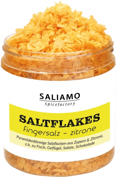 125g BIO Fingersalz Salt Flakes Zitrone, Meersalz Pyramiden